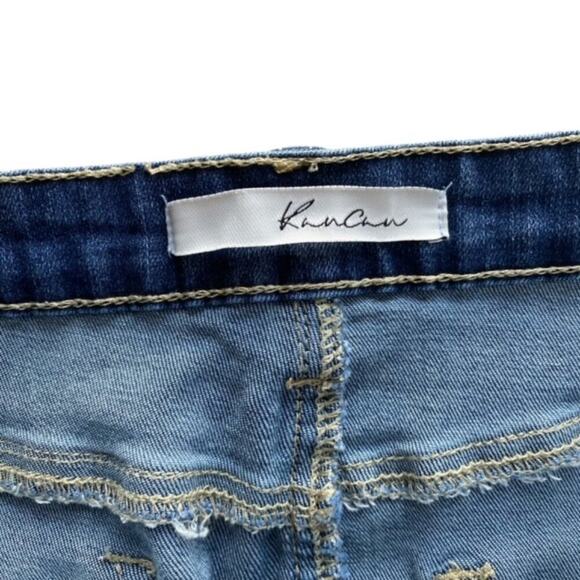 KanCan Denim Raw Edge Mini Skirt - Juniors size 5 - Picture 4 of 5